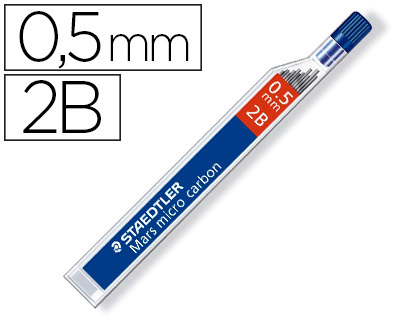 12 minas de grafito Staedtler Mars Micro 0,5mm. 2B